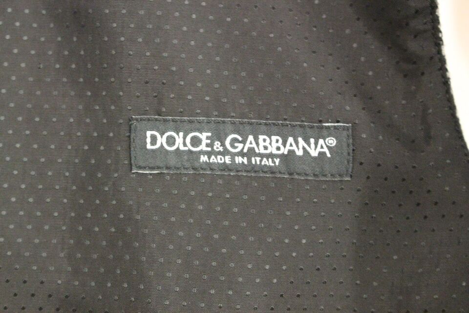 Dolce &amp; Gabbana Graue Weste aus Baumwollmischung mit Logo