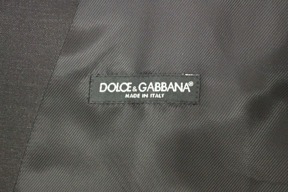 Dolce &amp; Gabbana Graues Woll-Seidenkleid Weste Gilet Weste