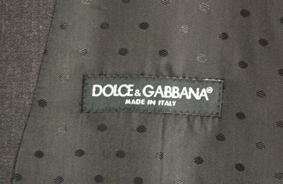 Dolce &amp; Gabbana Robe formelle en laine grise Gilet Gilet Weste