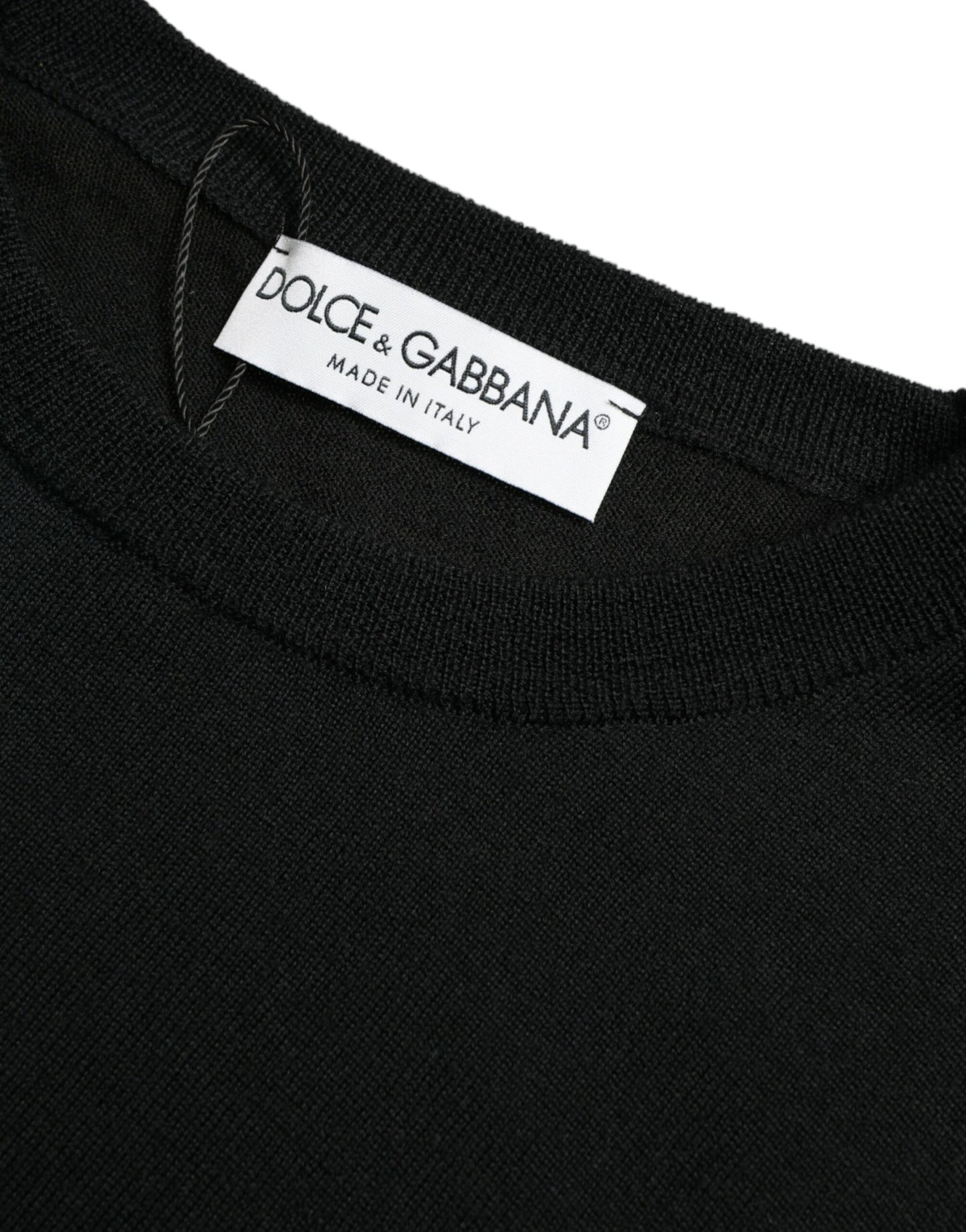 Dolce &amp; Gabbana Pull à col rond en laine noire