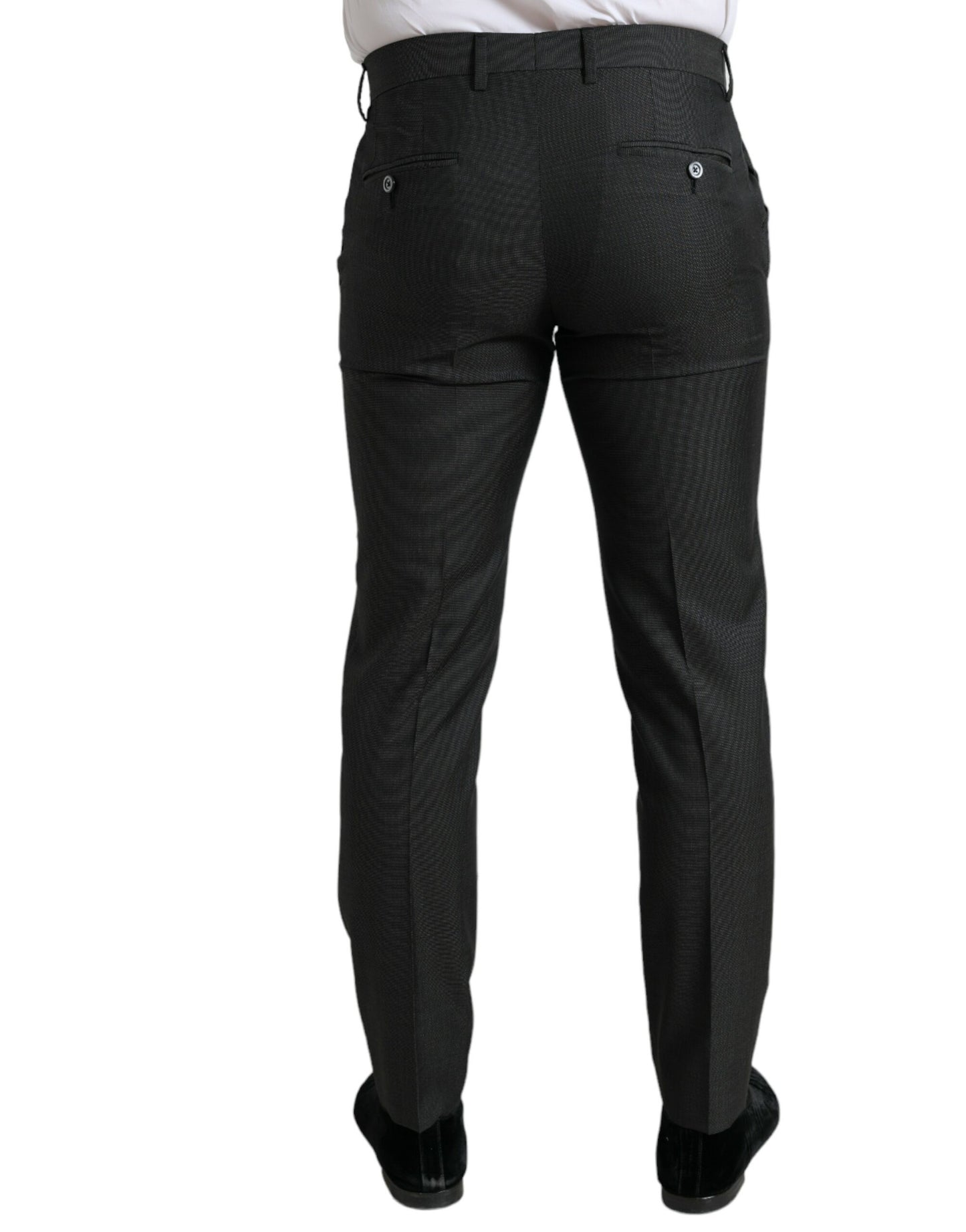 Dolce &amp; Gabbana Pantalon formel slim extensible gris foncé