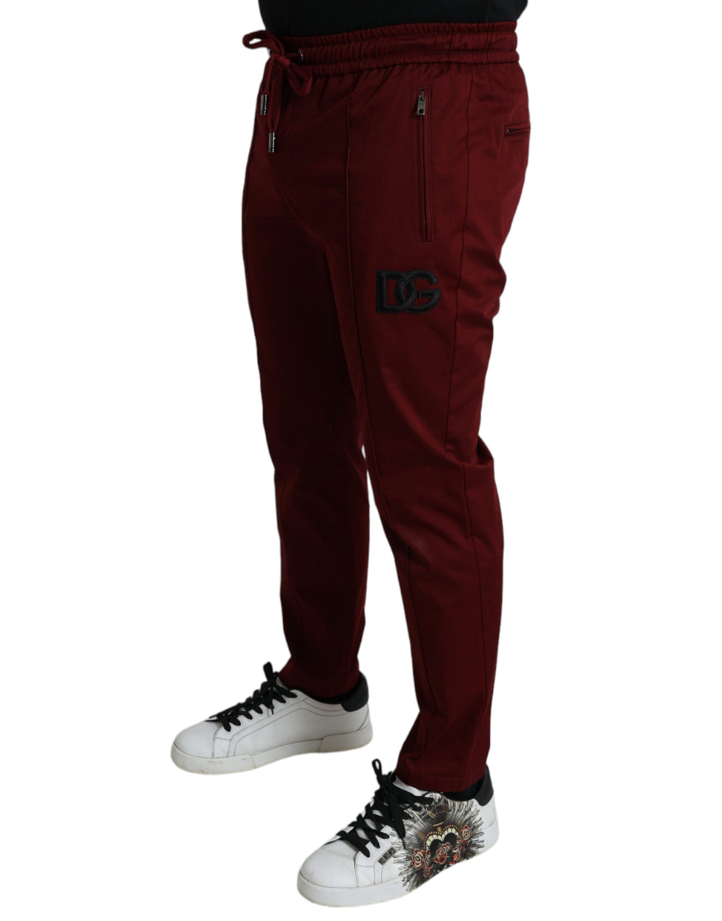 Dolce &amp; Gabbana Pantalon de jogging en coton stretch marron pour hommes