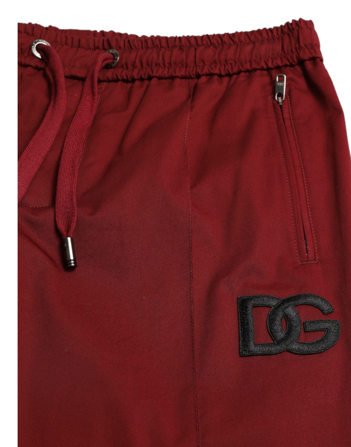 Dolce &amp; Gabbana Maroon Jogging Cotton Stretch Herren Joggerhose