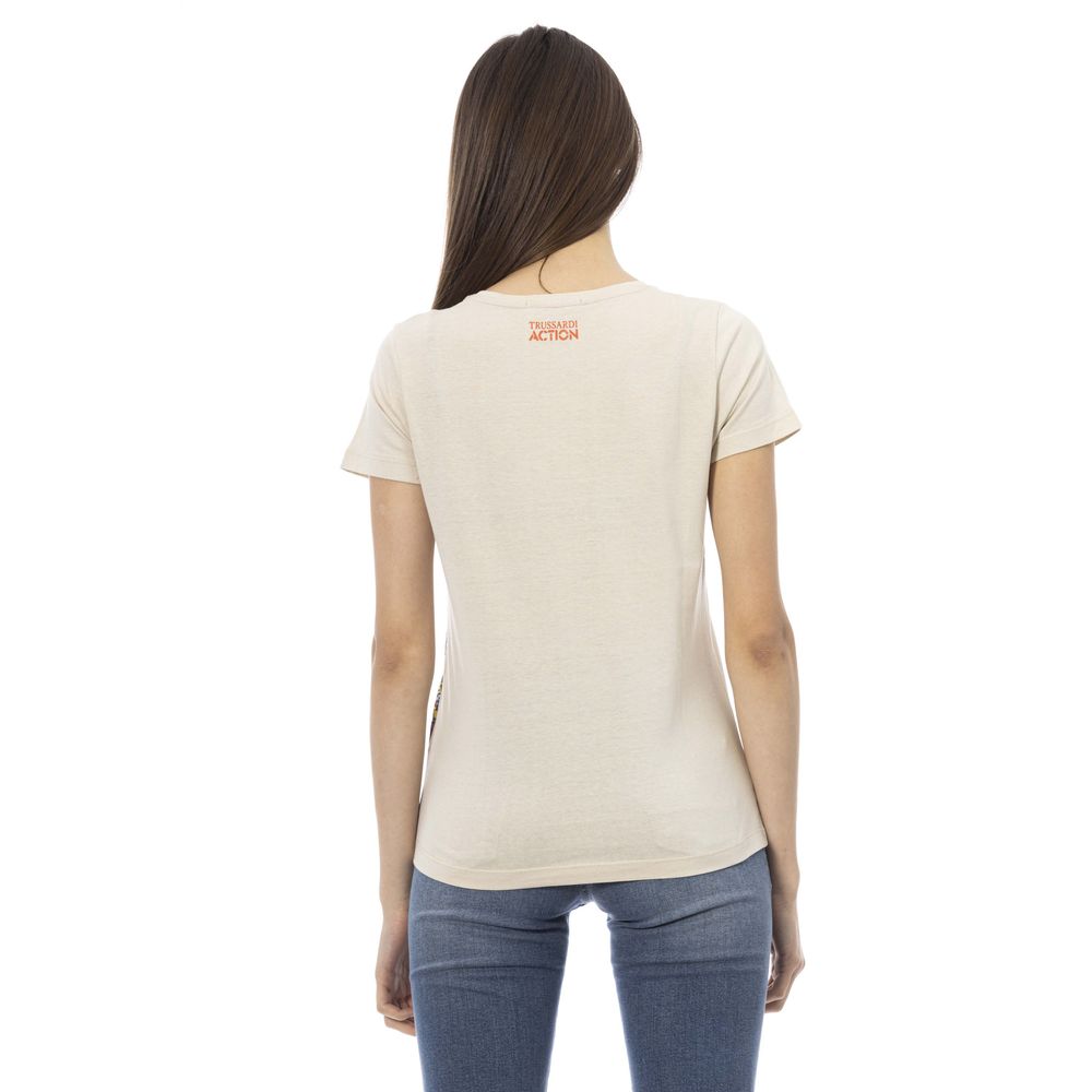 Trussardi Action Tops et t-shirts en coton beiges