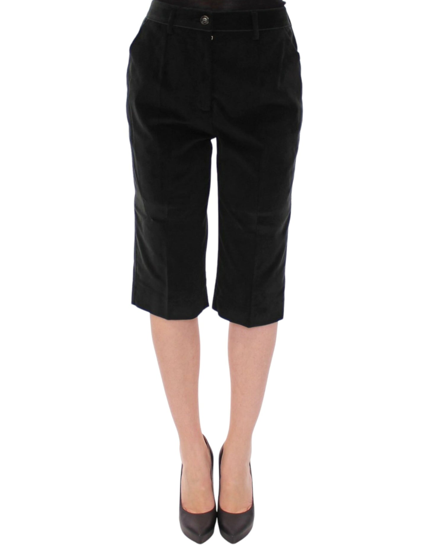 Dolce &amp; Gabbana Pantalon short en coton noir