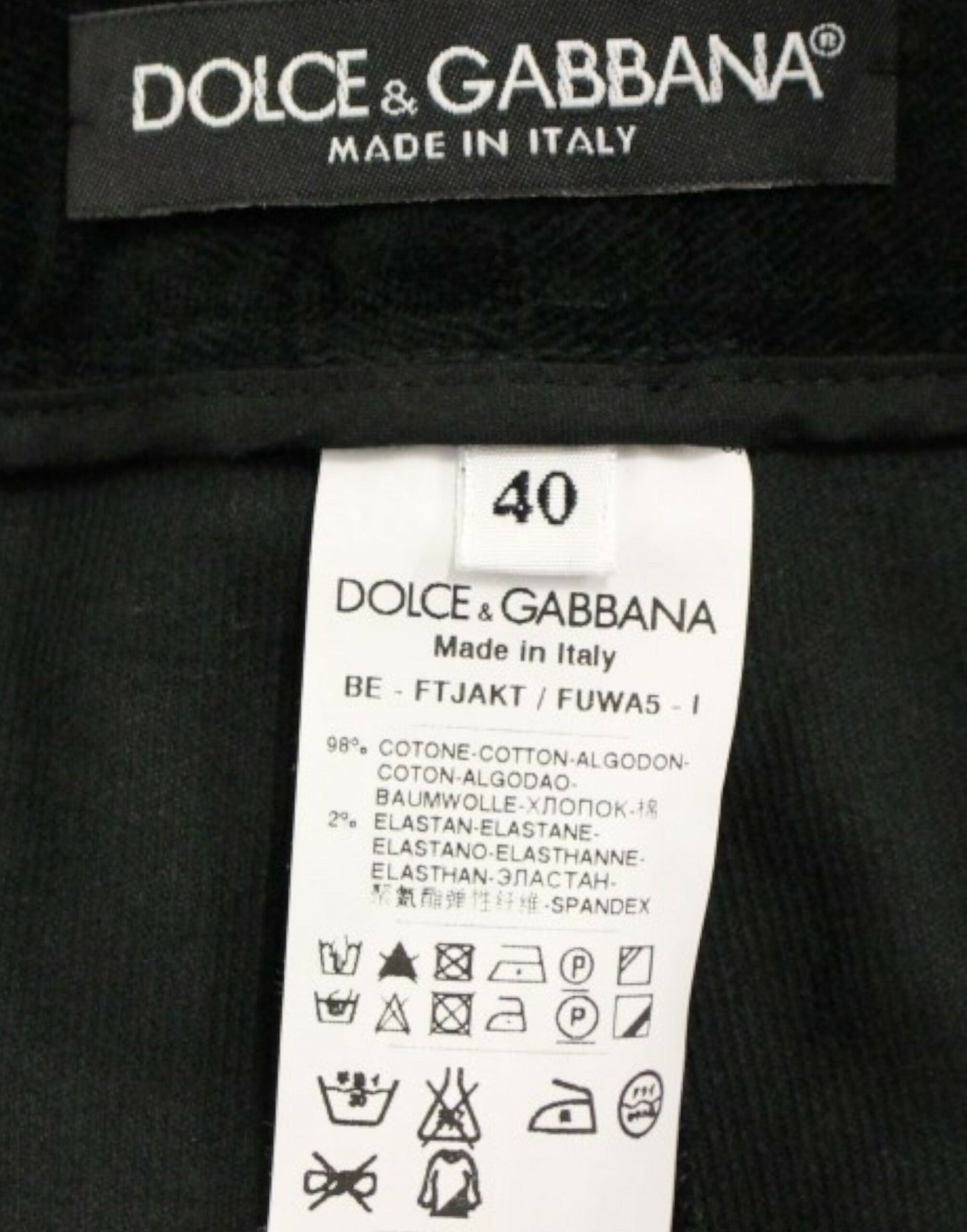 Dolce &amp; Gabbana Pantalon short en coton noir