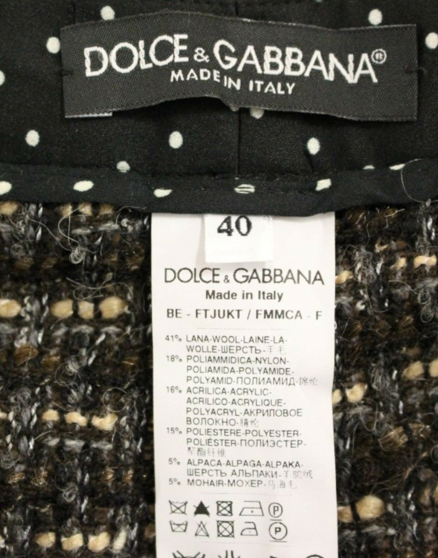 Dolce &amp; Gabbana Pantalon short en laine multicolore