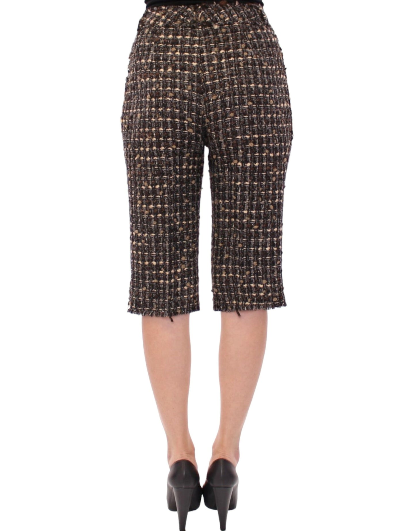 Dolce &amp; Gabbana Pantalon short en laine multicolore