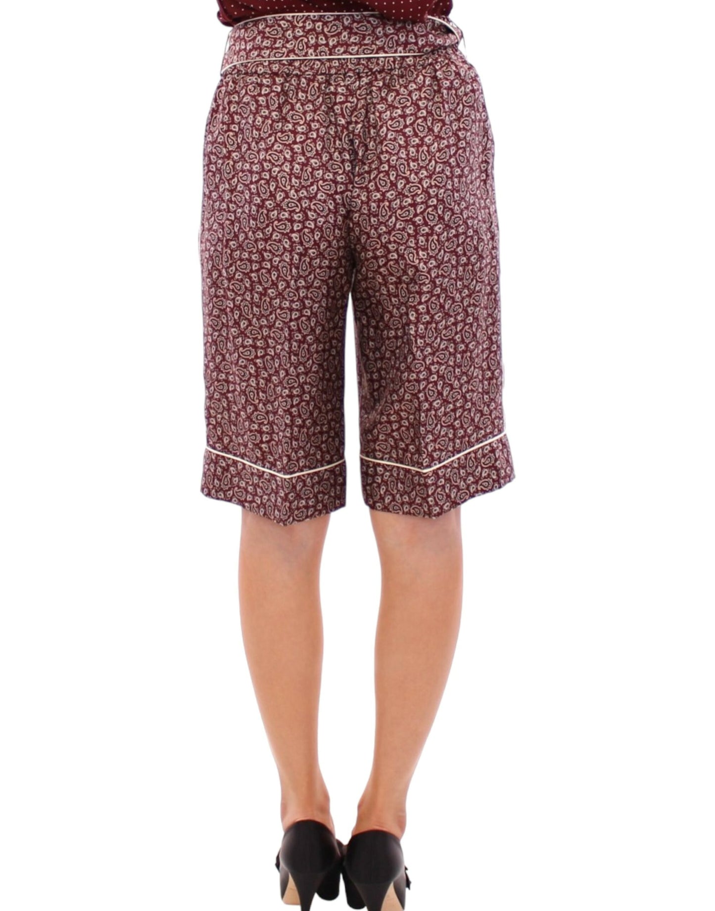 Dolce &amp; Gabbana Short en soie PYJAMA rouge