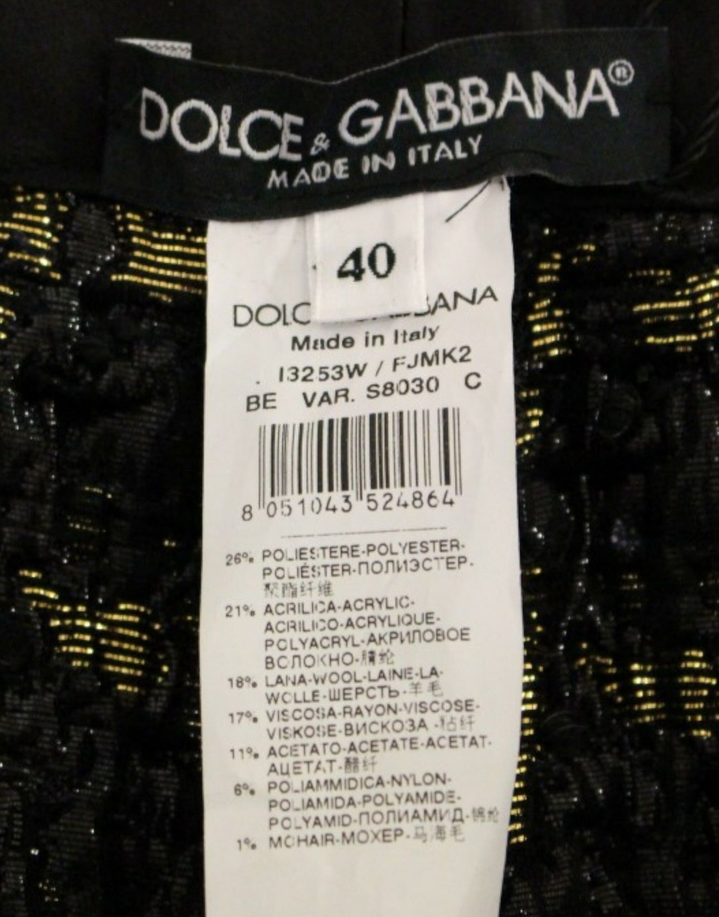 Dolce &amp; Gabbana Pantalon short en tissu noir