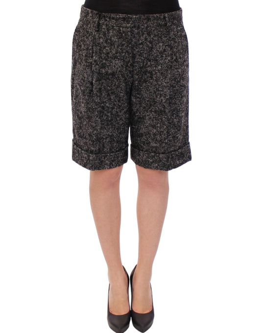 Dolce &amp; Gabbana Pantalon short en laine gris