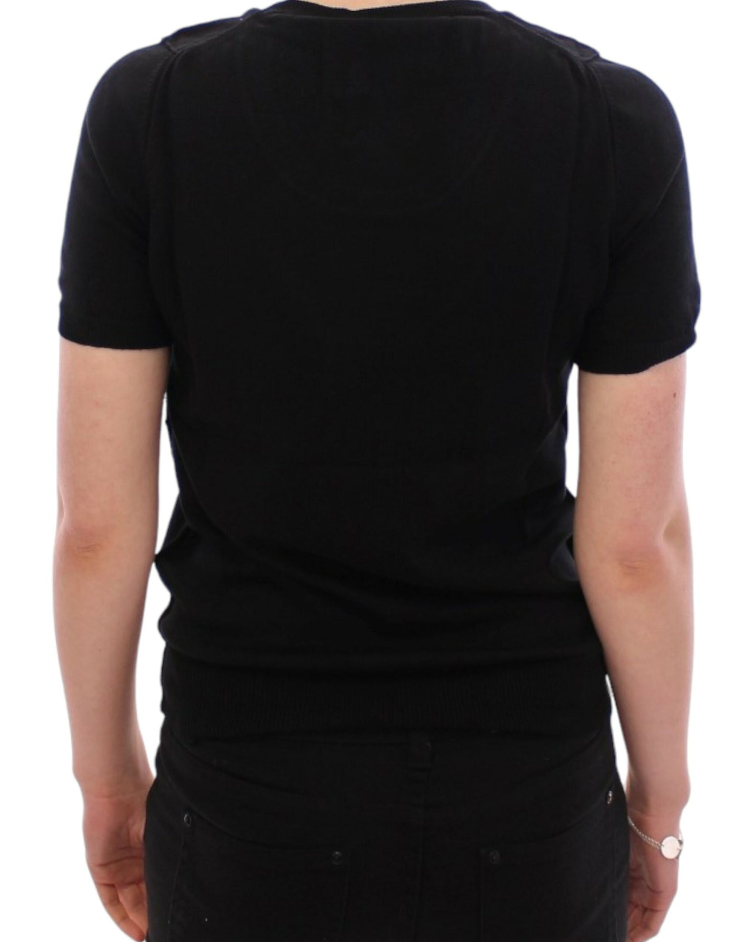 Dolce &amp; Gabbana T-shirt en coton à col rond noir