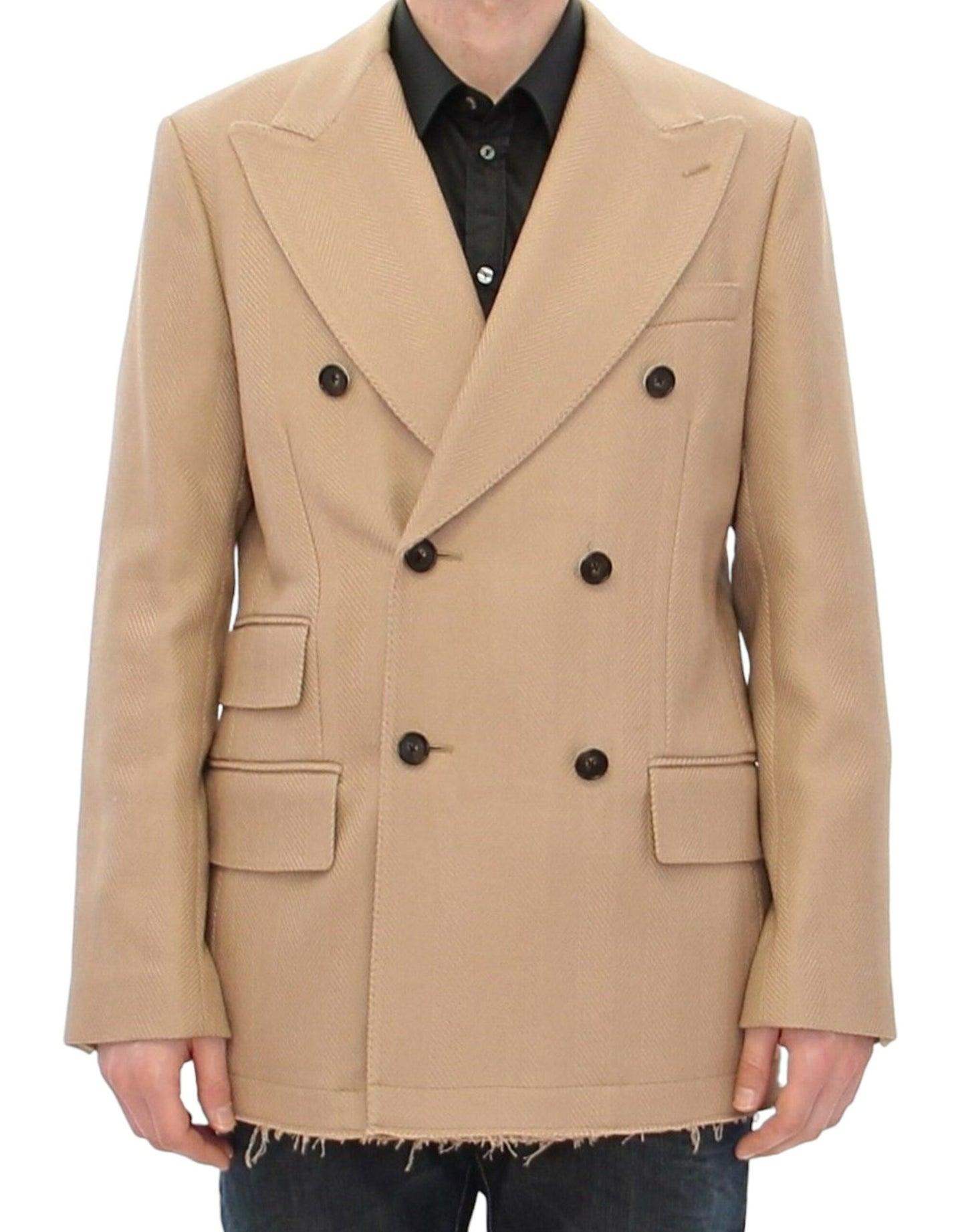 Dolce &amp; Gabbana Veste manteau croisée beige