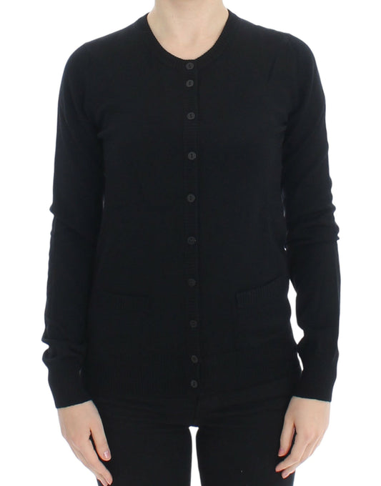 Dolce &amp; Gabbana Haut cardigan boutonné en laine noir