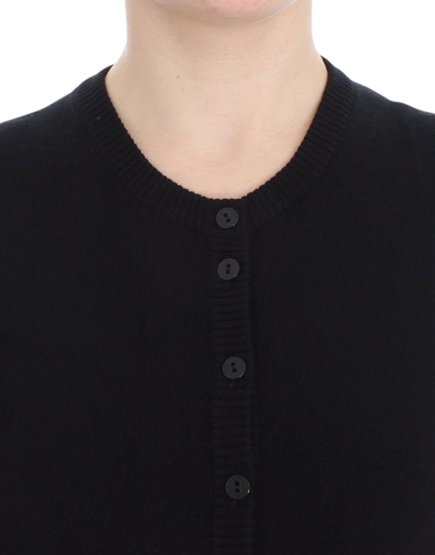 Dolce &amp; Gabbana Haut cardigan boutonné en laine noir