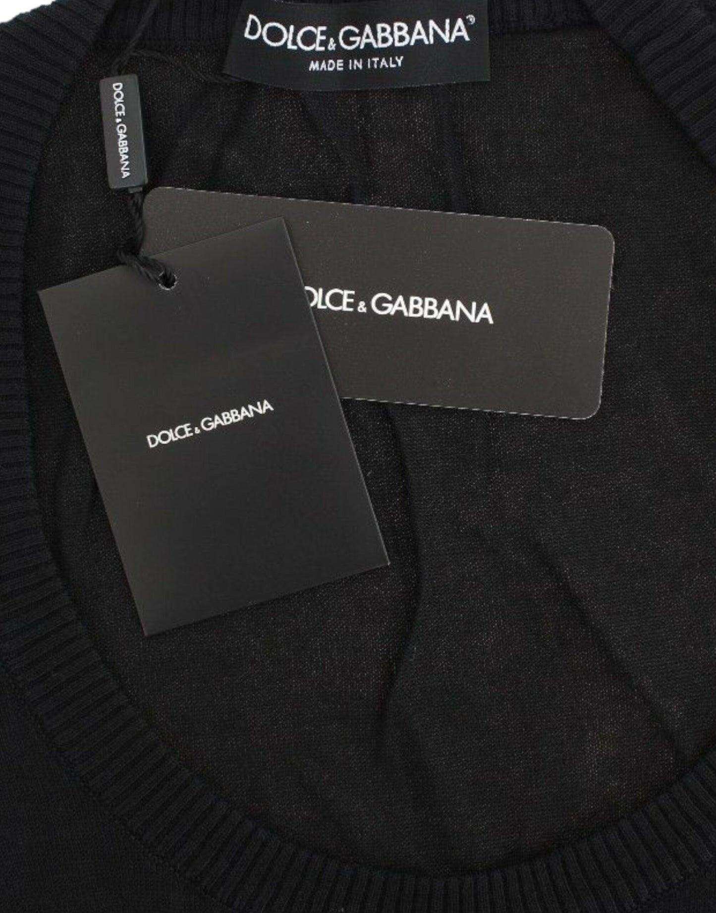 Dolce &amp; Gabbana Pull à col rond en cachemire noir