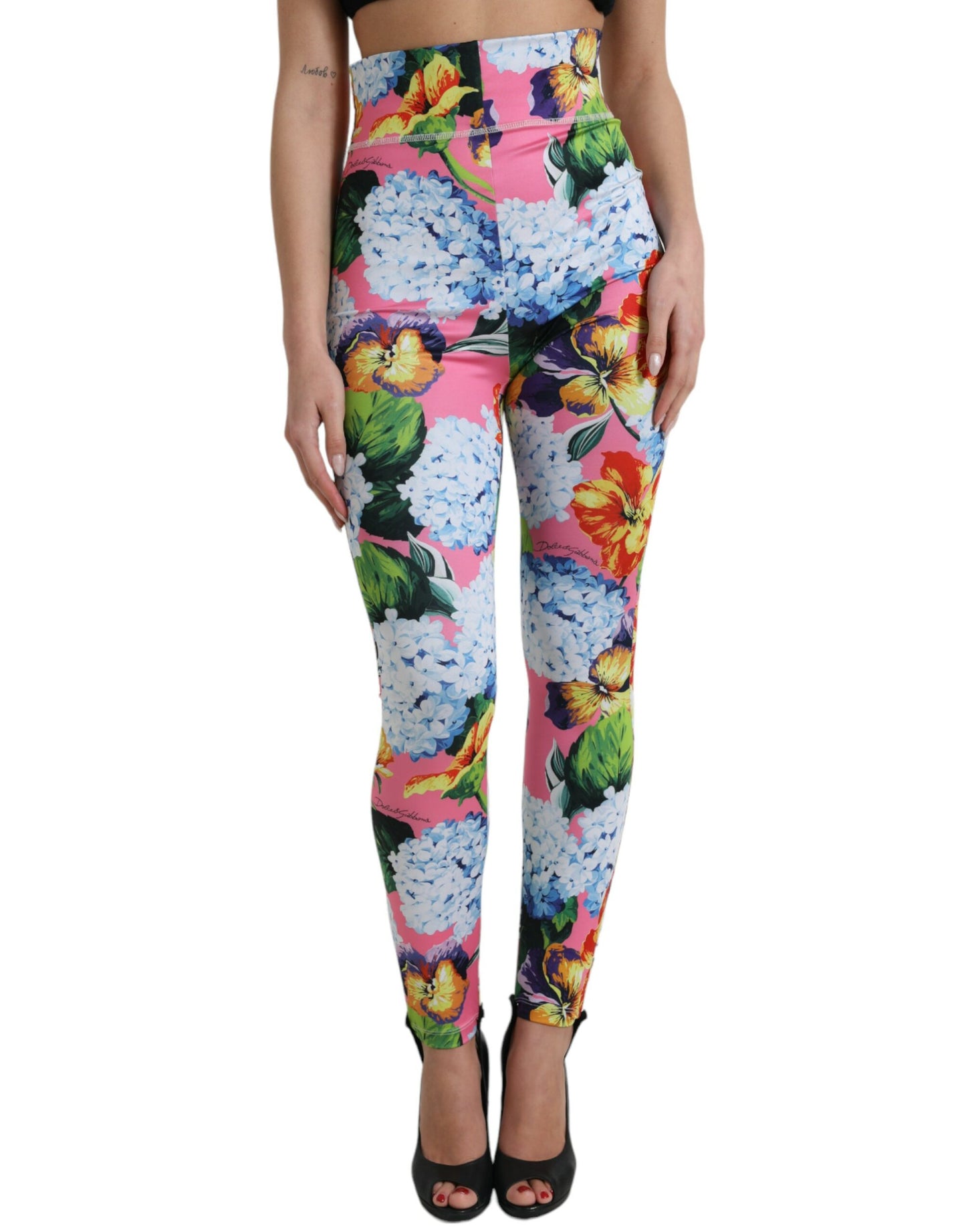 Dolce & Gabbana Exquisite Floral High Waist Leggings