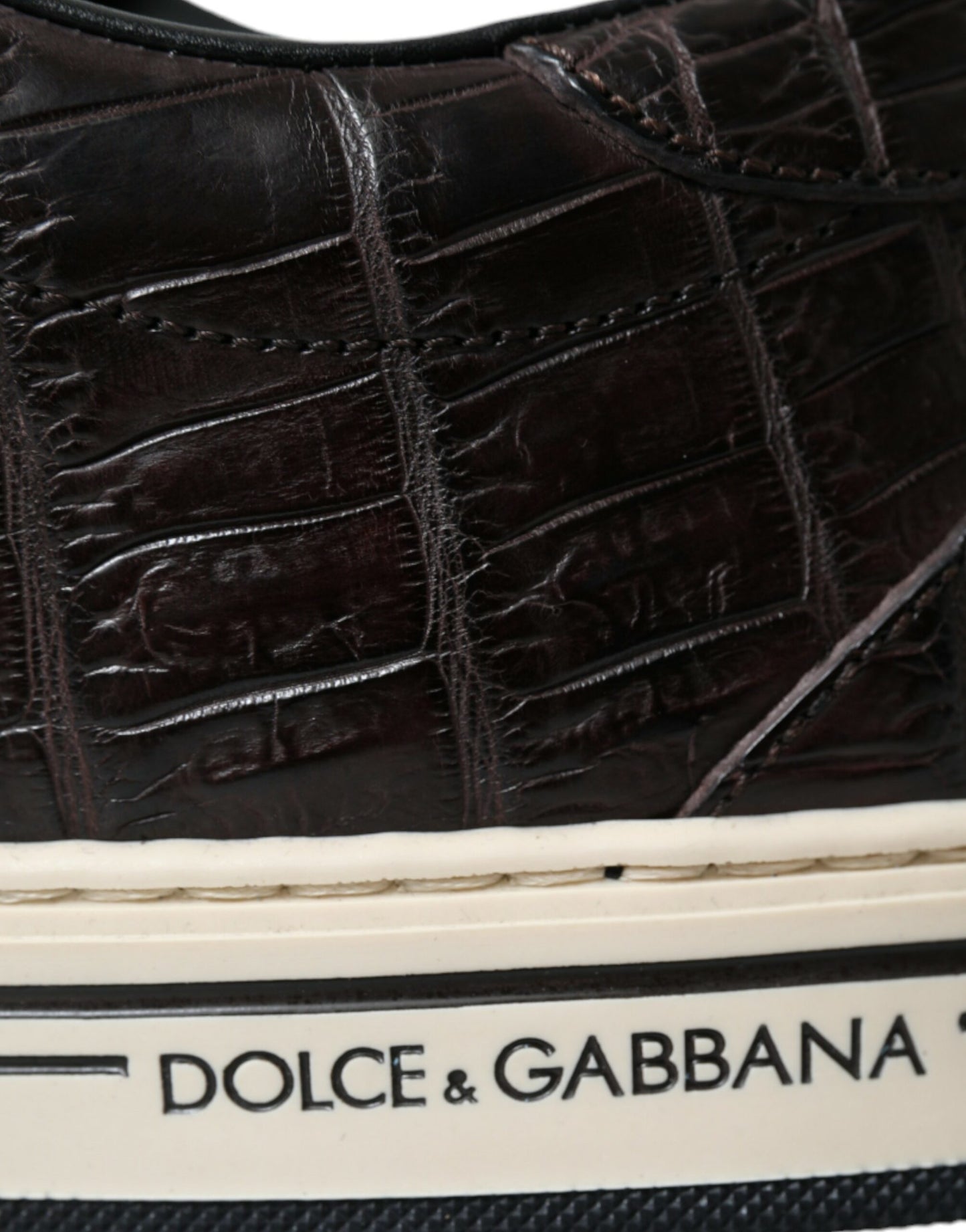 Dolce & Gabbana Elegant Exotic Leather Low-Top Sneakers