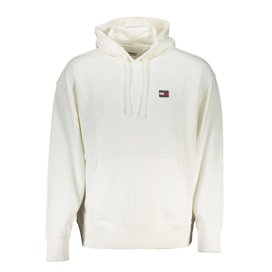 Tommy Hilfiger Elegant White Hooded Cotton Sweatshirt