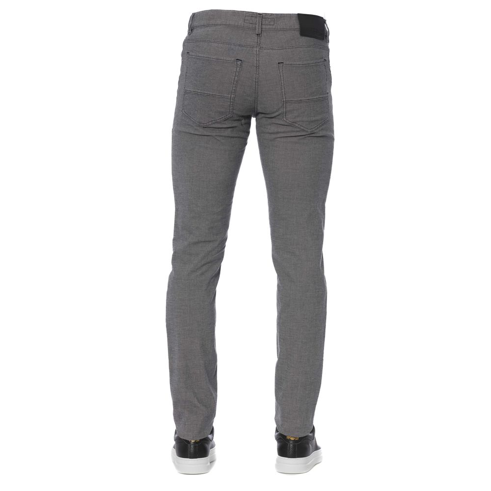 Trussardi Jeans Gray Cotton Men Pant