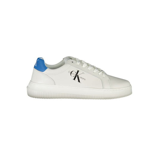 Calvin Klein Sleek White Contrast Sneakers with Eco-Friendly Twist