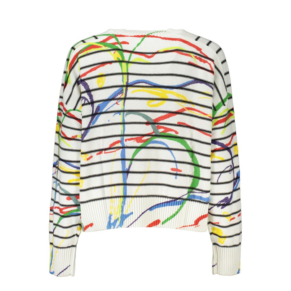 Desigual Chic Contrast Detail Crew Neck Sweater