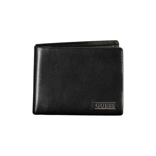 Guess Jeans Sleek Black Leather Bifold Wallet