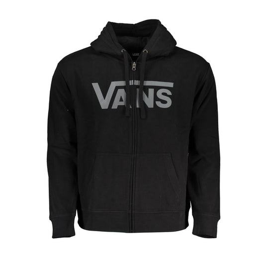 Vans Sleek Black Hooded Zip Sweatshirt