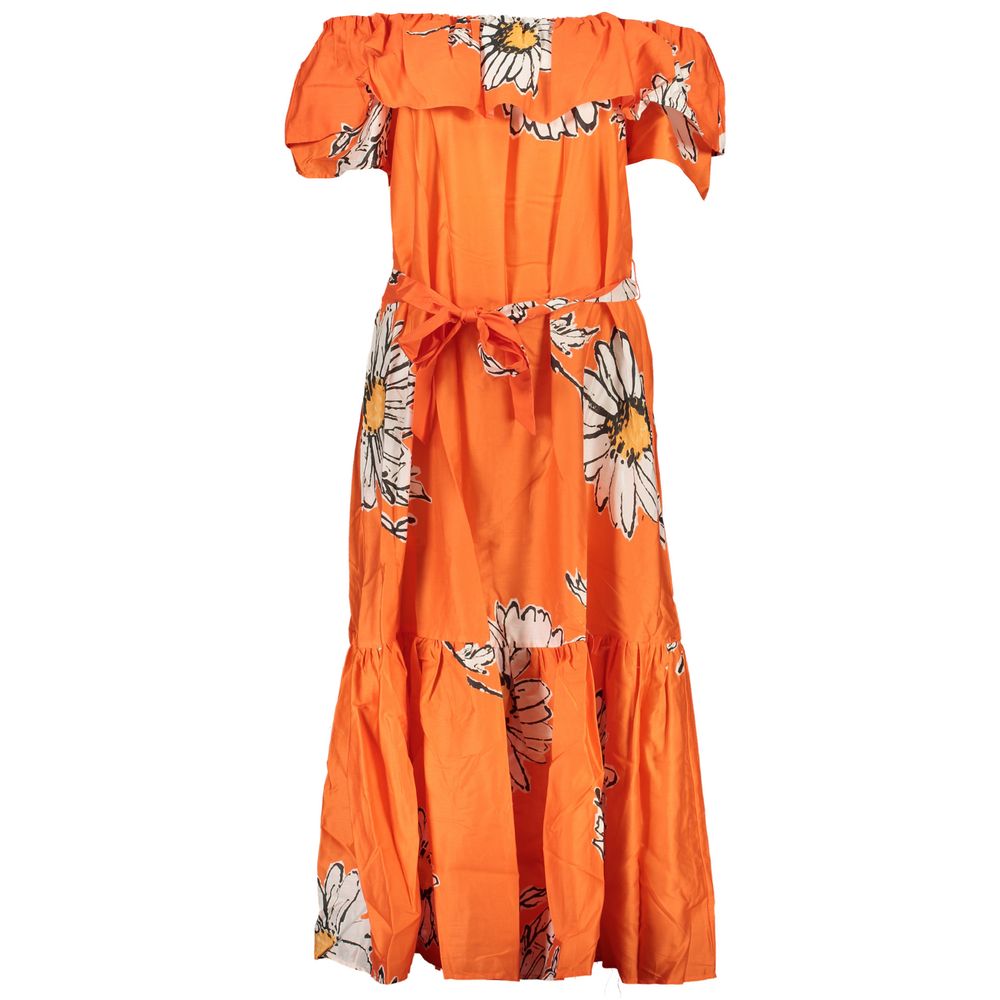 Desigual Orange Cotton Dress