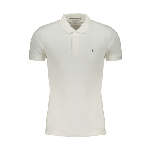 Calvin Klein White Cotton Polo Shirt