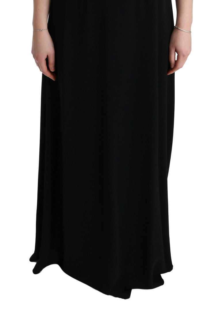 Dolce &amp; Gabbana - Robe longue droite extensible noire