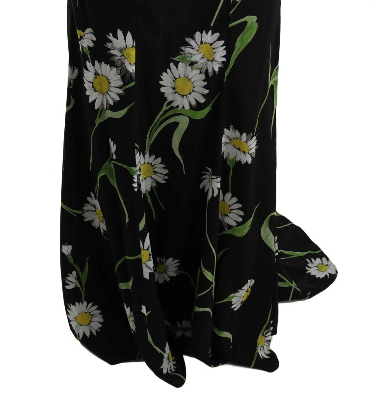 Dolce &amp; Gabbana Robe fourreau extensible en soie tournesol