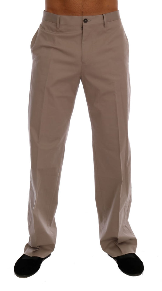 Dolce &amp; Gabbana Pantalon chino stretch en coton beige