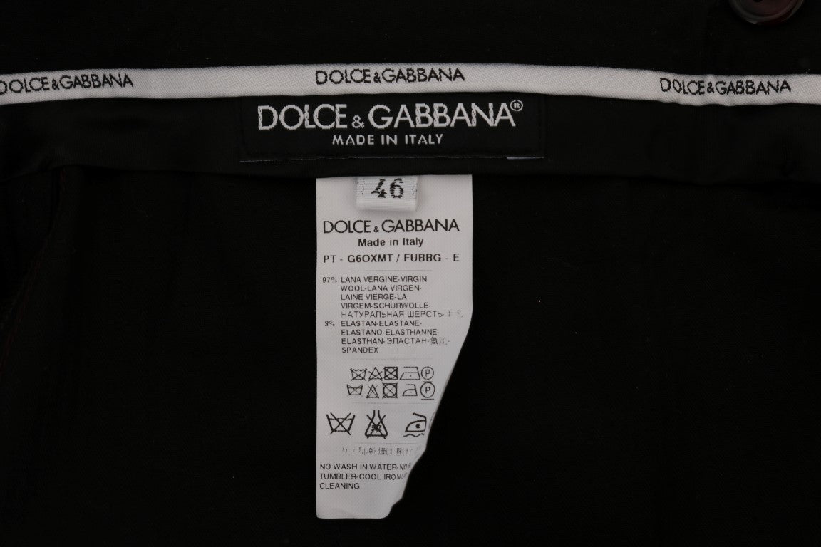 Dolce &amp; Gabbana Pantalon formel extensible en laine violet