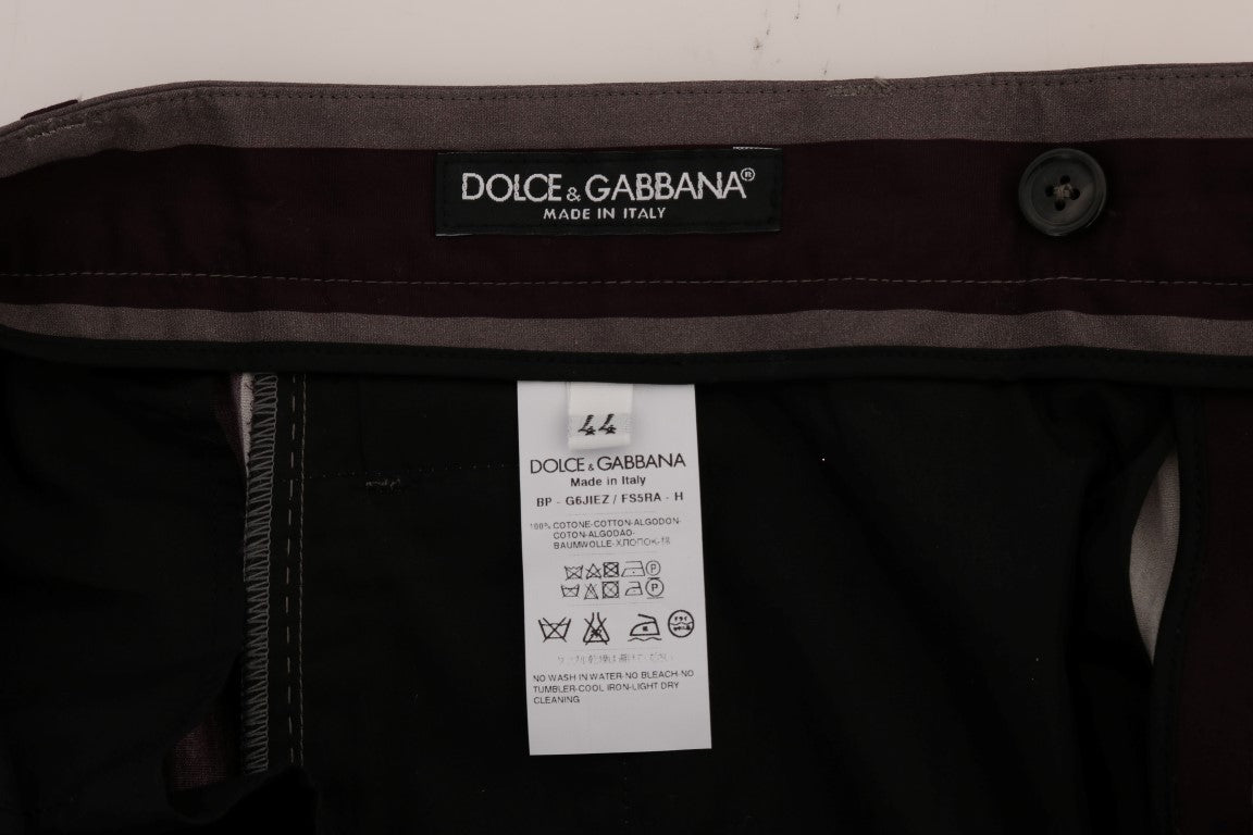 Dolce &amp; Gabbana Short en coton rayé violet gris