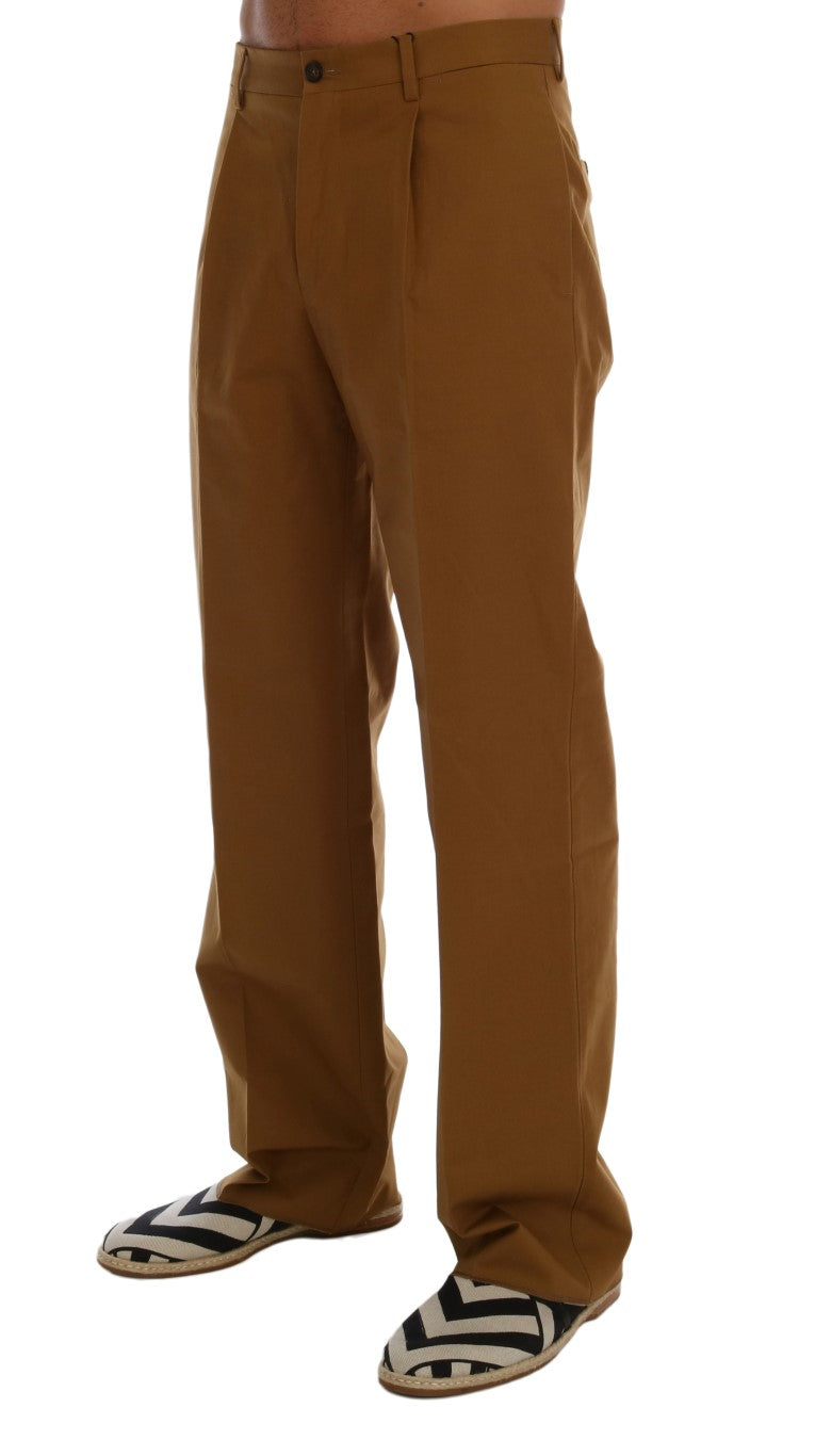 Dolce &amp; Gabbana Pantalon en coton stretch marron