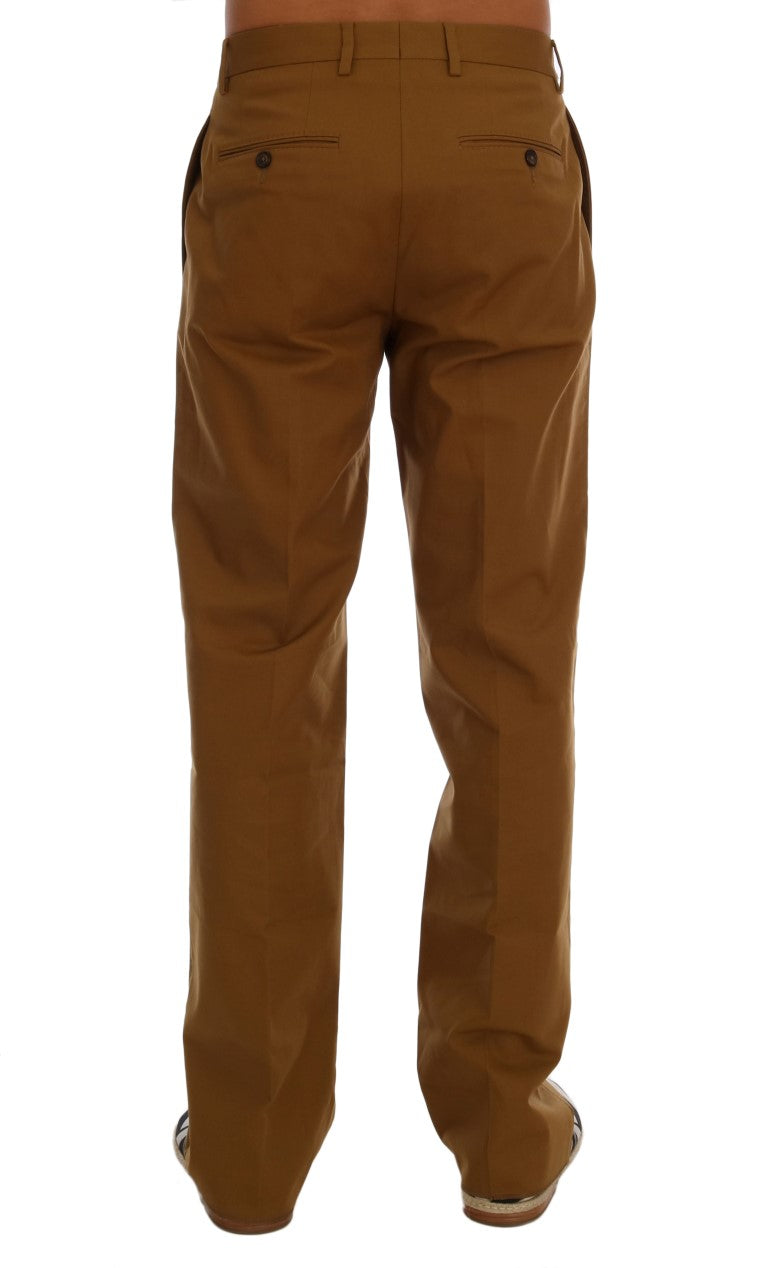 Dolce &amp; Gabbana Pantalon en coton stretch marron