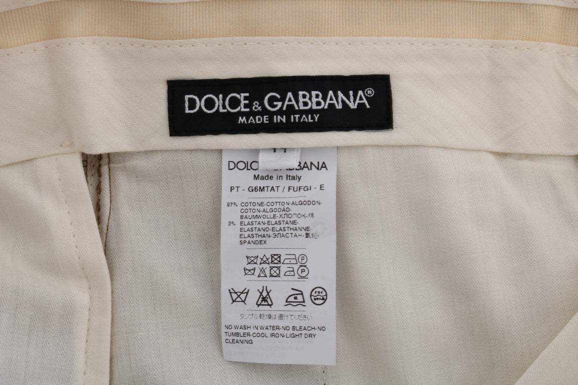 Dolce &amp; Gabbana Pantalon en coton stretch marron