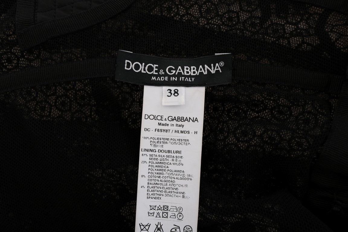 Dolce &amp; Gabbana Robe fourreau à fleurs noire 