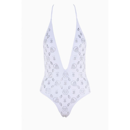 Philipp Plein Maillot de bain en polyamide blanc