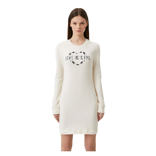 Robe en coton blanc Love Moschino