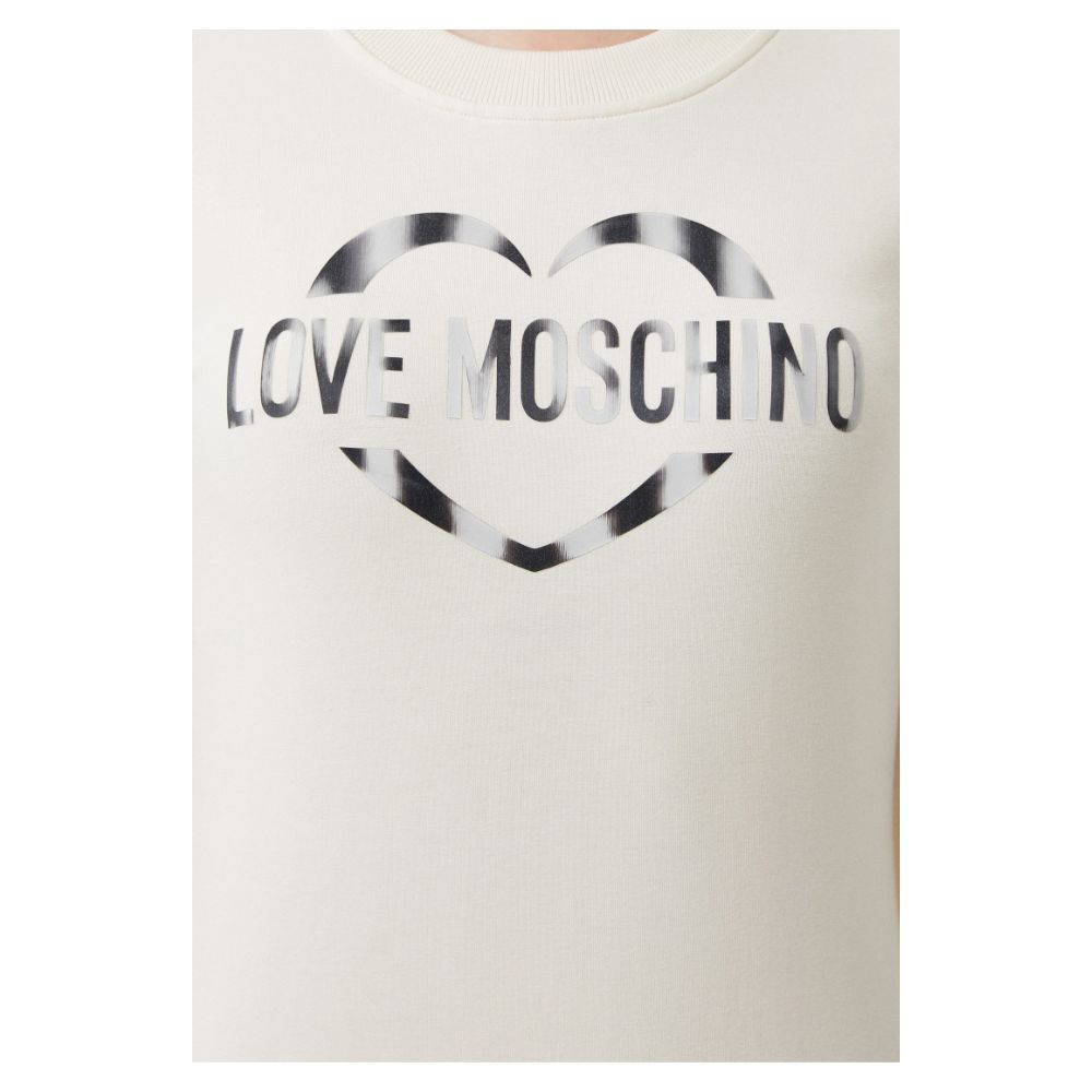 Robe en coton blanc Love Moschino