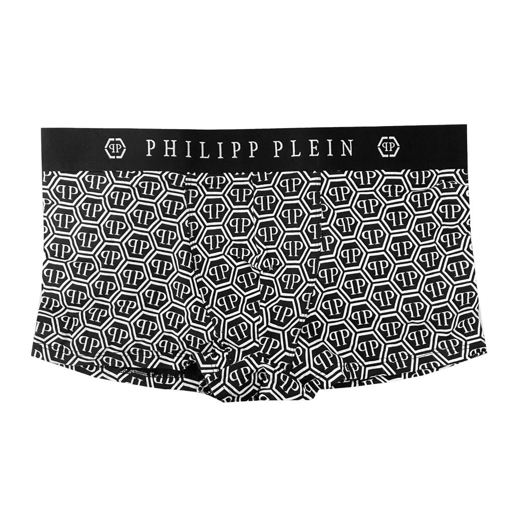 Philipp Plein Elegant Monochrome Boxer Duo Set