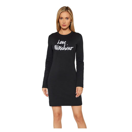 Robe en coton noir Love Moschino