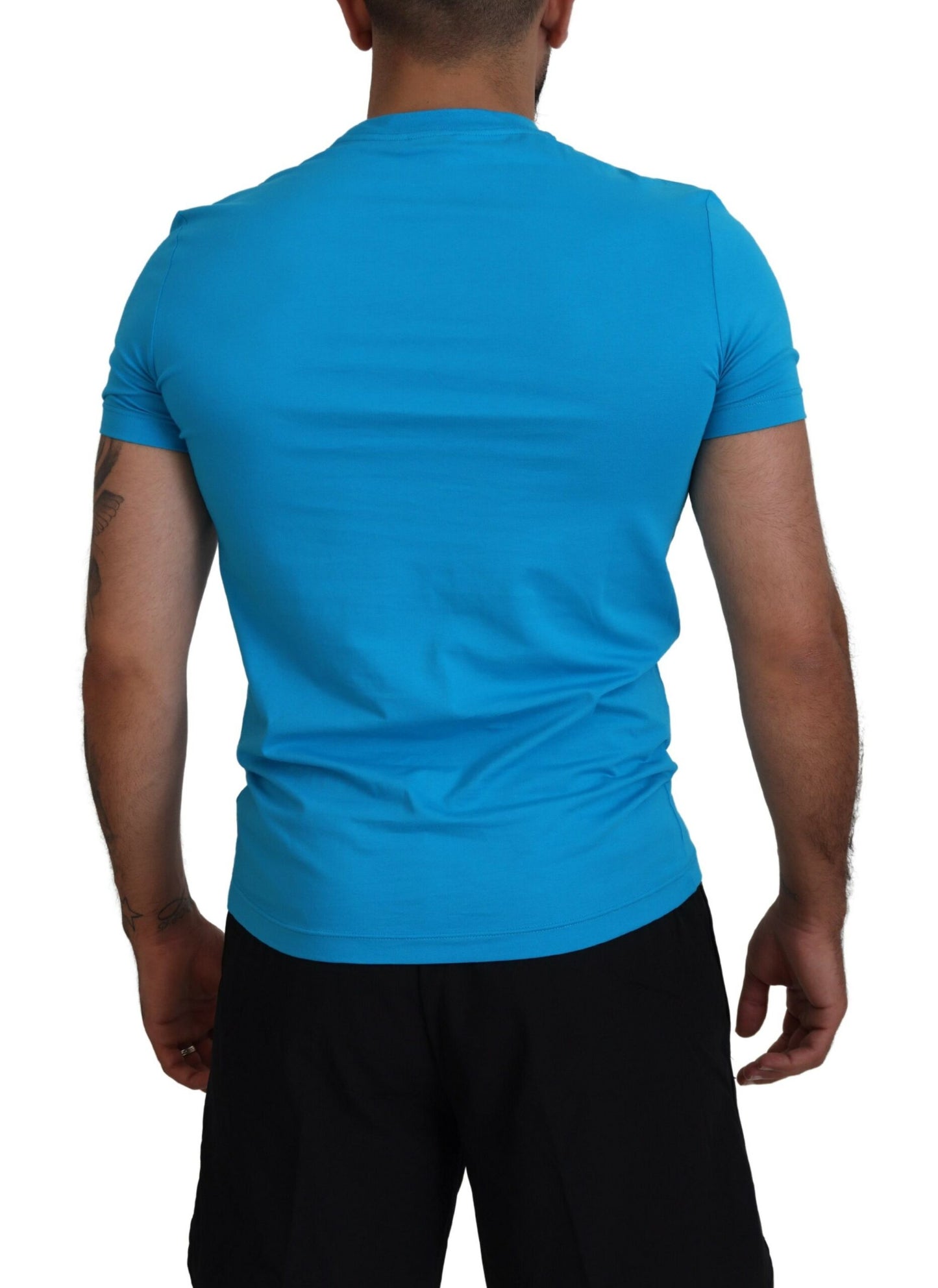 Dsquared² Blue Modal Short Sleeves Crewneck T-shirt