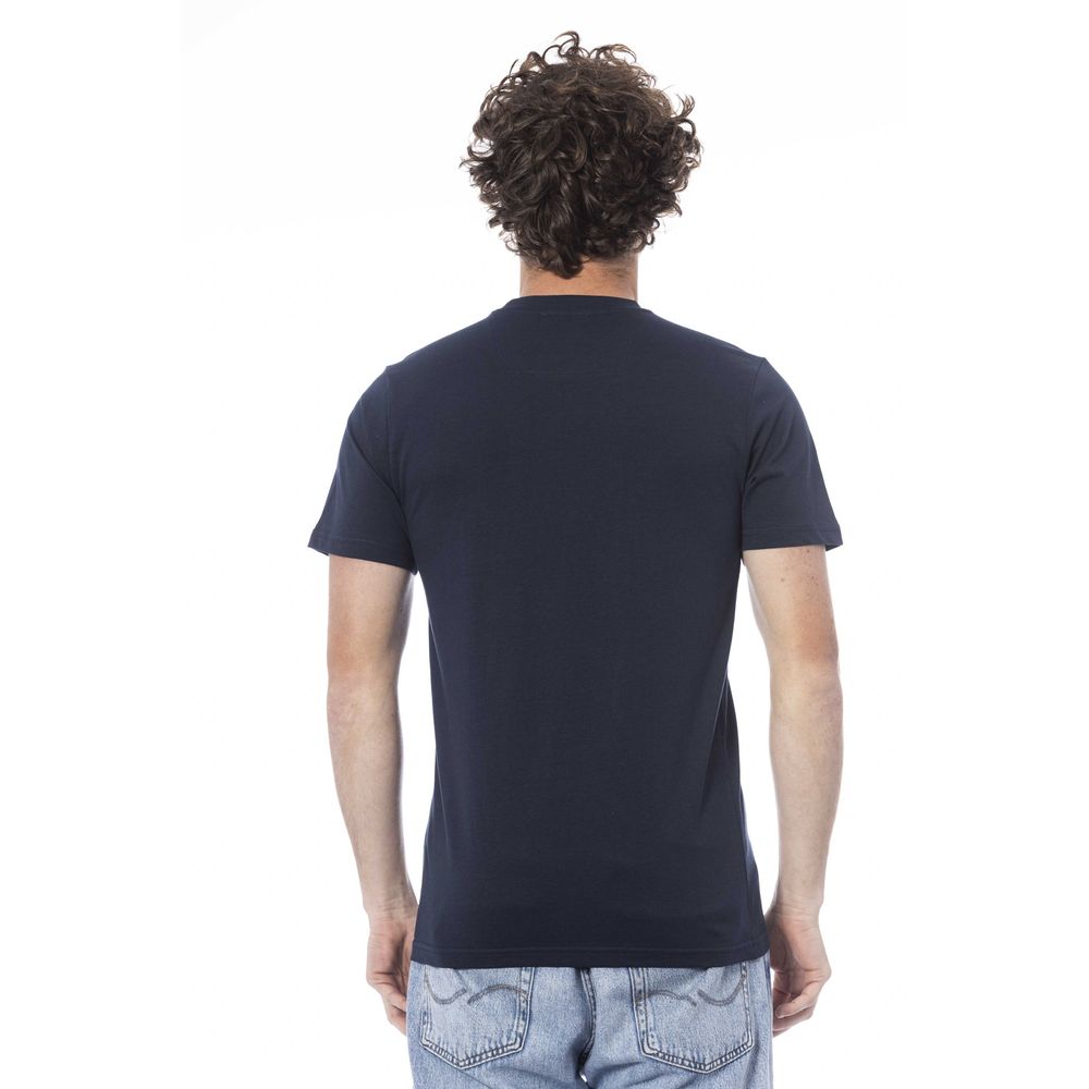 Cavalli Class Blue Cotton Men T-Shirt