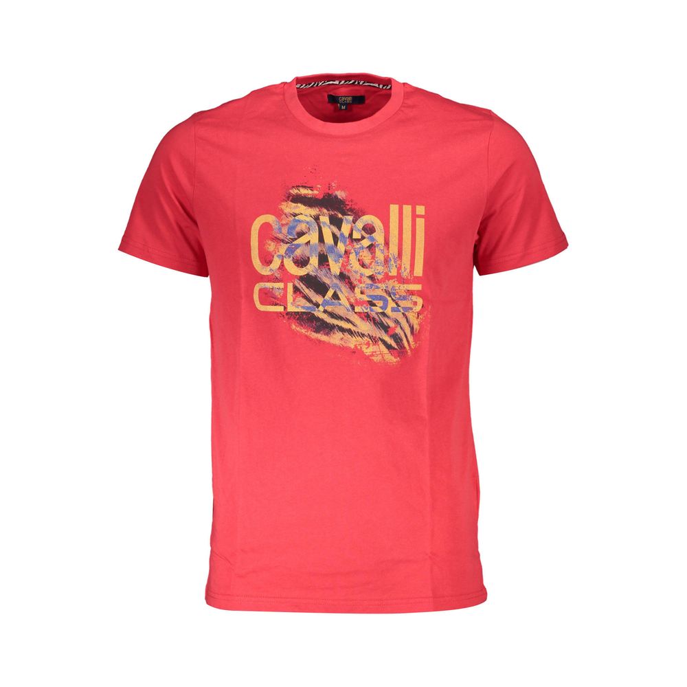 Cavalli Class Red Cotton T-Shirt