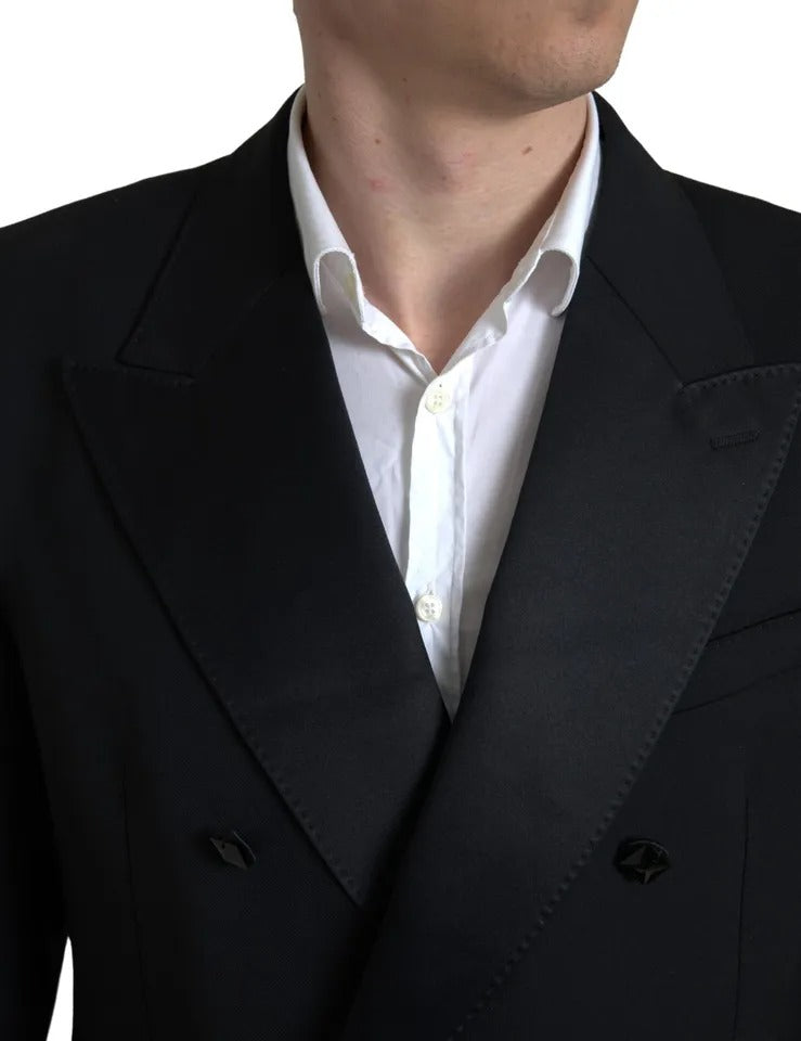 Dolce & Gabbana Black Double Breasted Cropped Blazer SICILIA