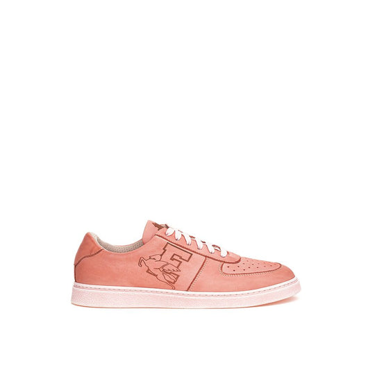 Etro Elegant Pink Leather Sneakers for the Modern Man