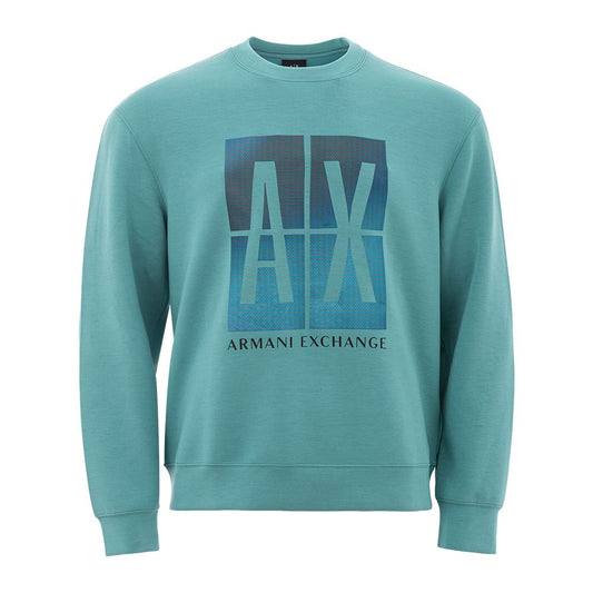 Armani Exchange Sleek Green Modal Crewneck Sweater